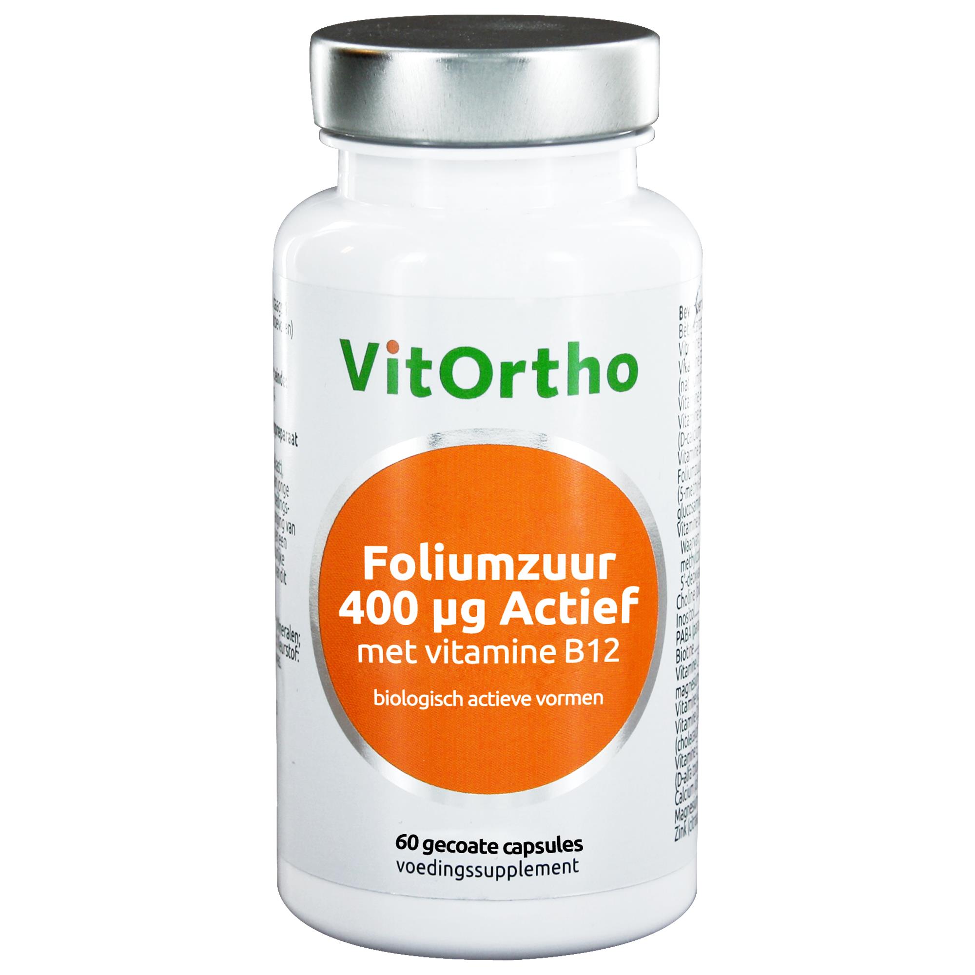 Foliumzuur (400 g actief met vitamine B12) - 60 tab