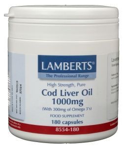 Levertraan (cod liver oil) (1000 mg) - 180 caps