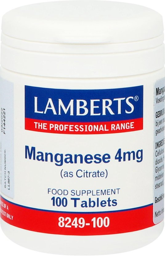 Mangaan (manganese) (4 mg) - 100 tab